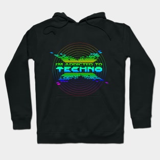 Addicted to Techno EDM Color Synthesizer Hoodie